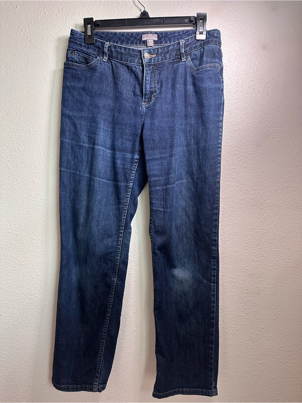 J. Jill Straight-Leg Jeans in Dark Blue Wash size 10P